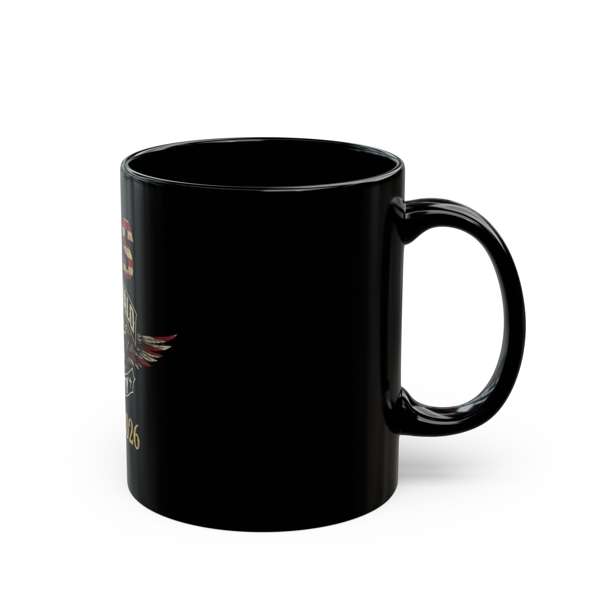 Broken Halo Society Skull Flag Mug – 11oz/15oz Patriotic Memorial Coffee Cup (1776–2026)