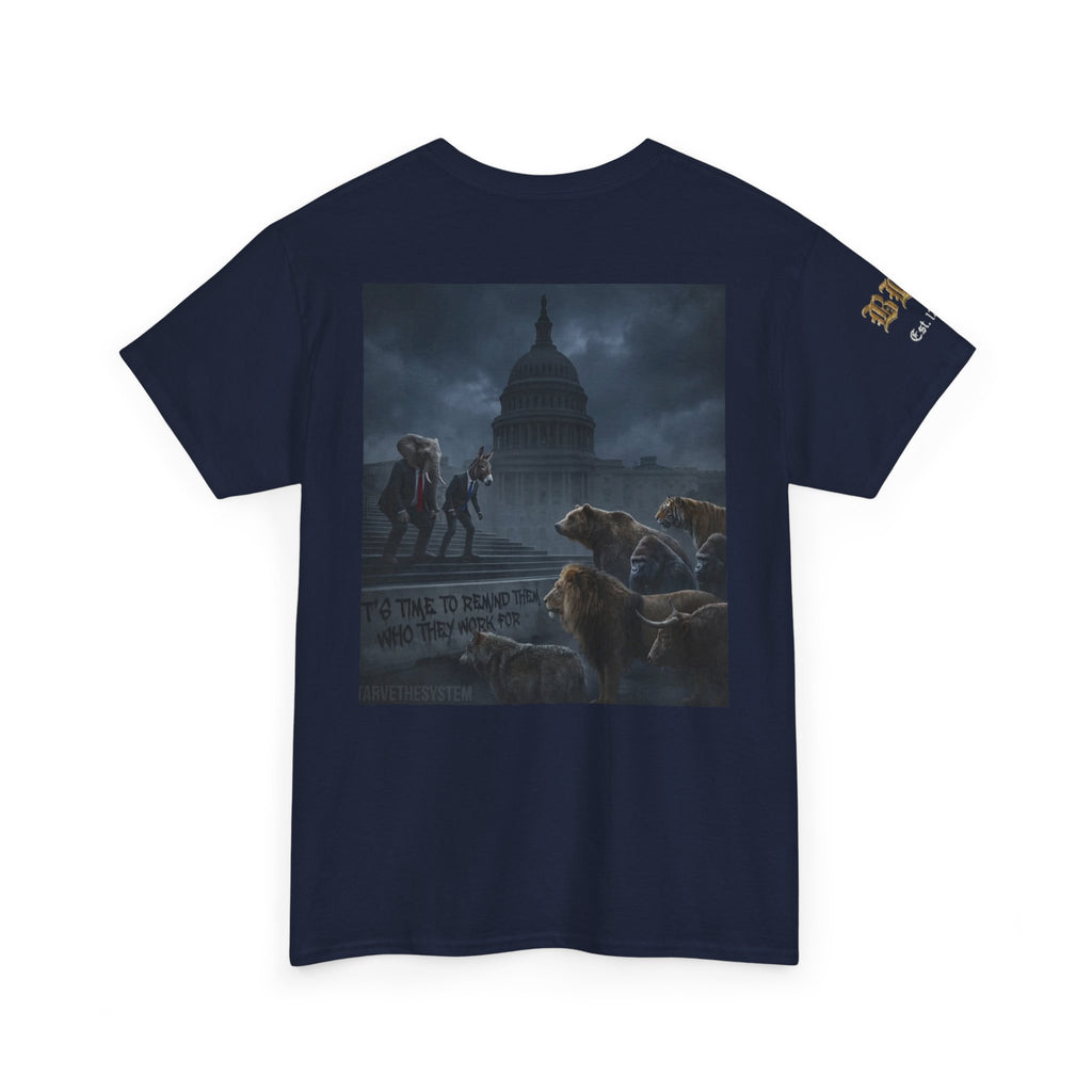 Eloquent Elephant & Conservative Jackass Tee — 'All the Unhappy Forest Creatures' Graphic T-Shirt