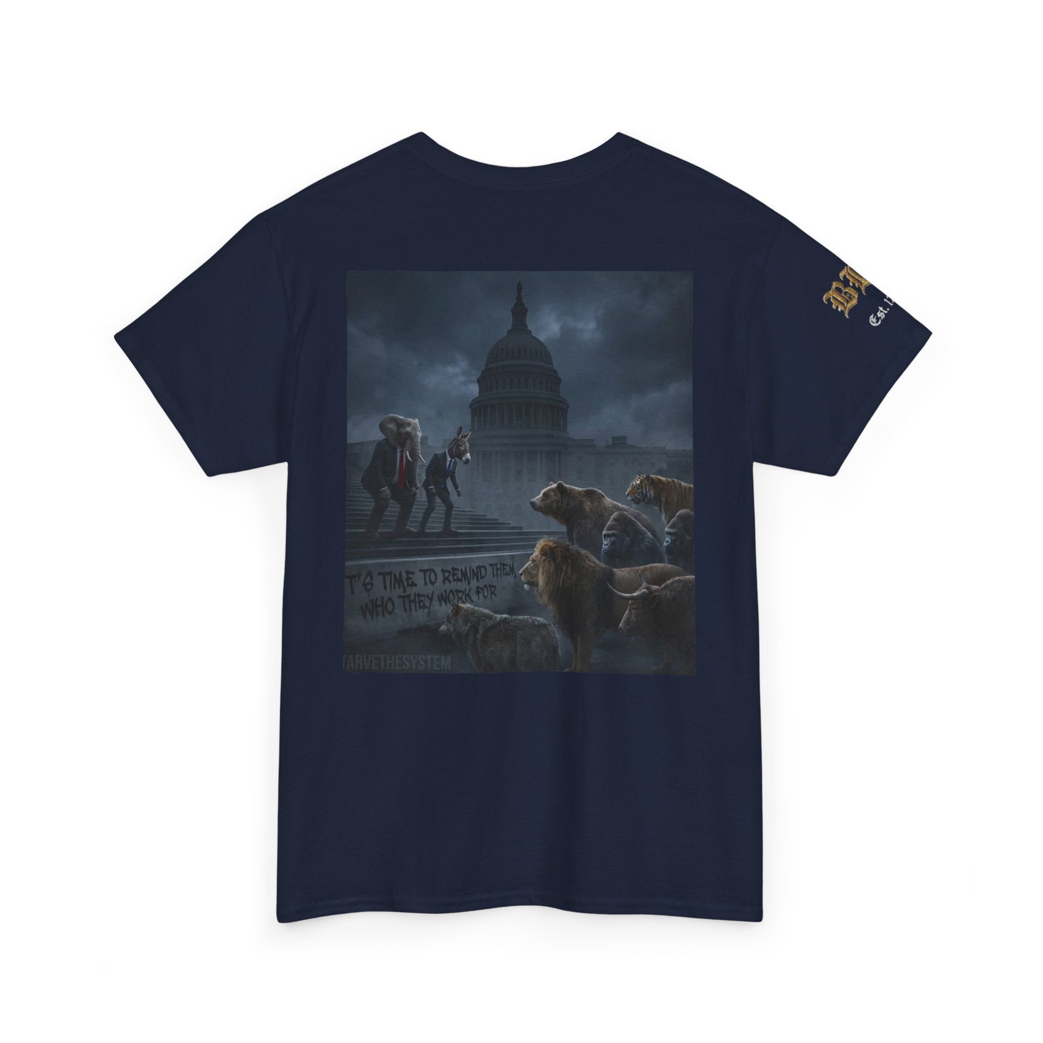 Eloquent Elephant & Conservative Jackass Tee — 'All the Unhappy Forest Creatures' Graphic T-Shirt