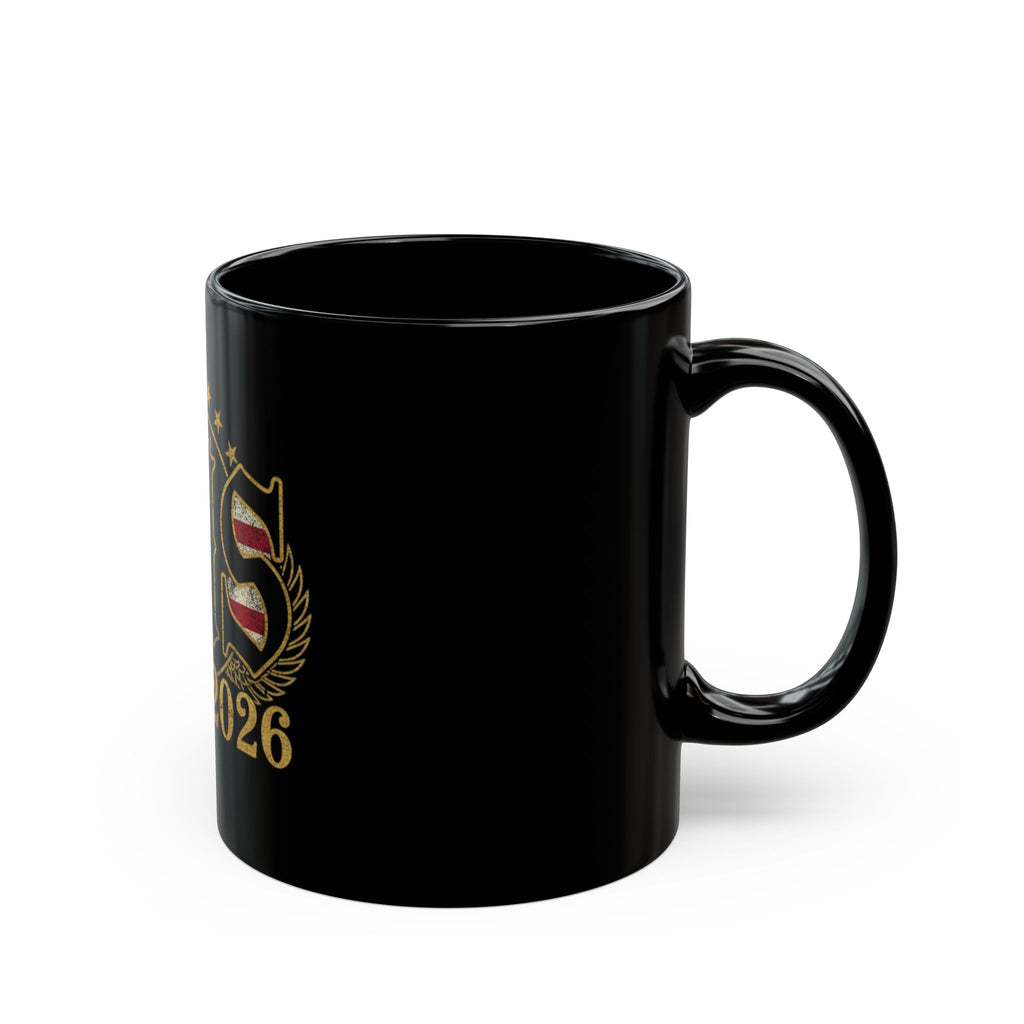 BHS 1776–2026 Patriotic American Flag Black Mug (11oz, 15oz)