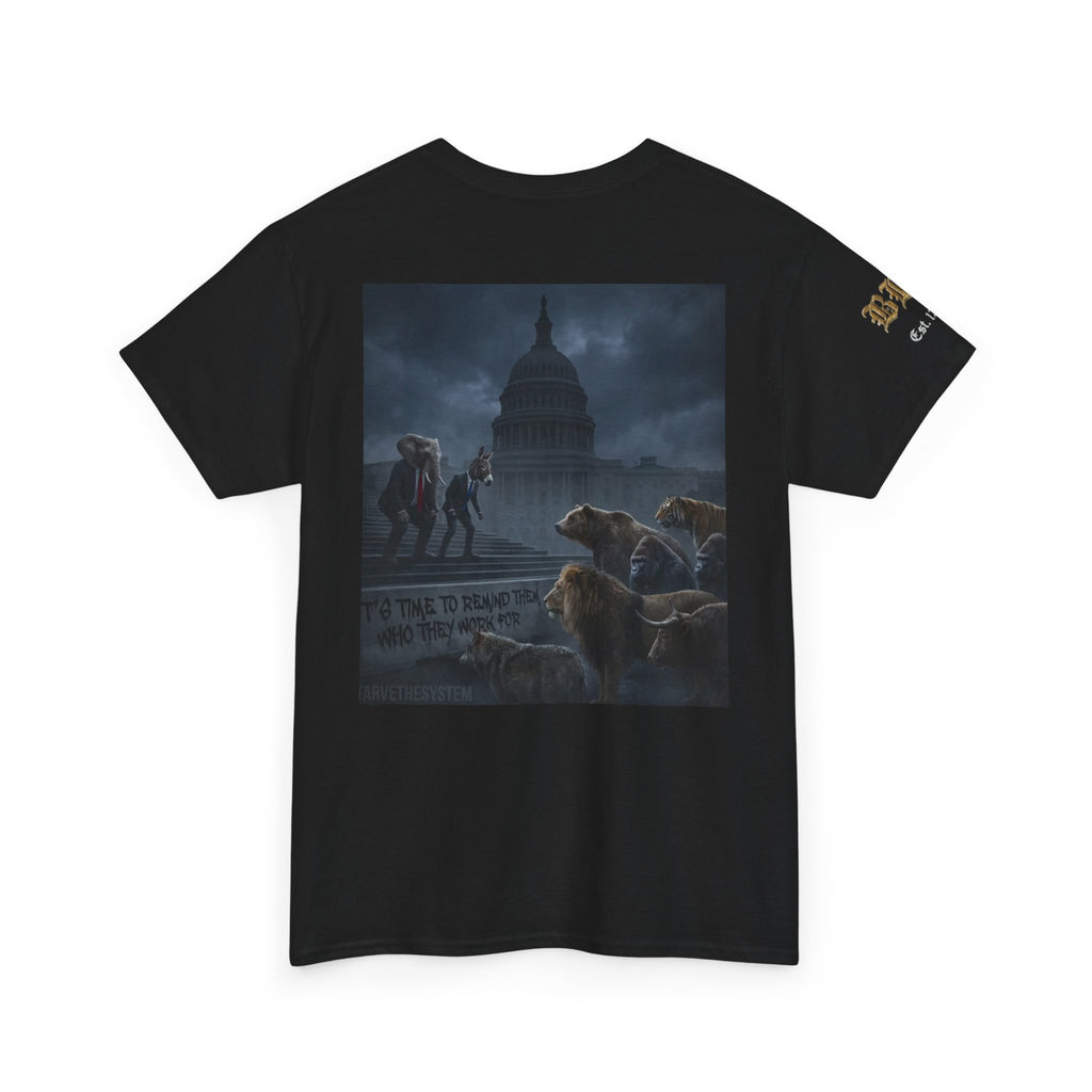 Eloquent Elephant & Conservative Jackass Tee — 'All the Unhappy Forest Creatures' Graphic T-Shirt